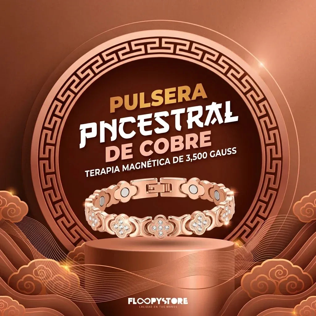 Pulsera de Cobre Ancestral con 3,500 Gauss